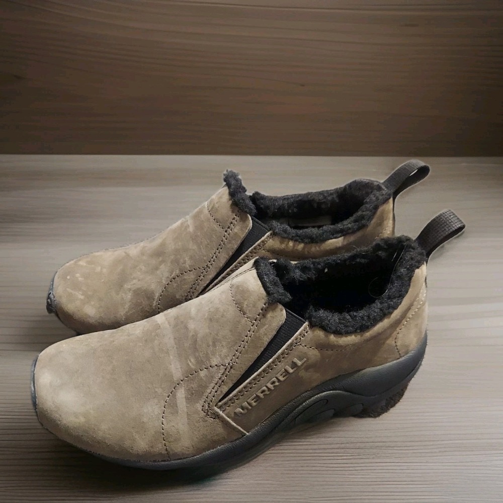 Merrell Jungle Moc Fudge Suede Slip on Shoe Brown Size 7.5 Womens NWOT Boho Y2k